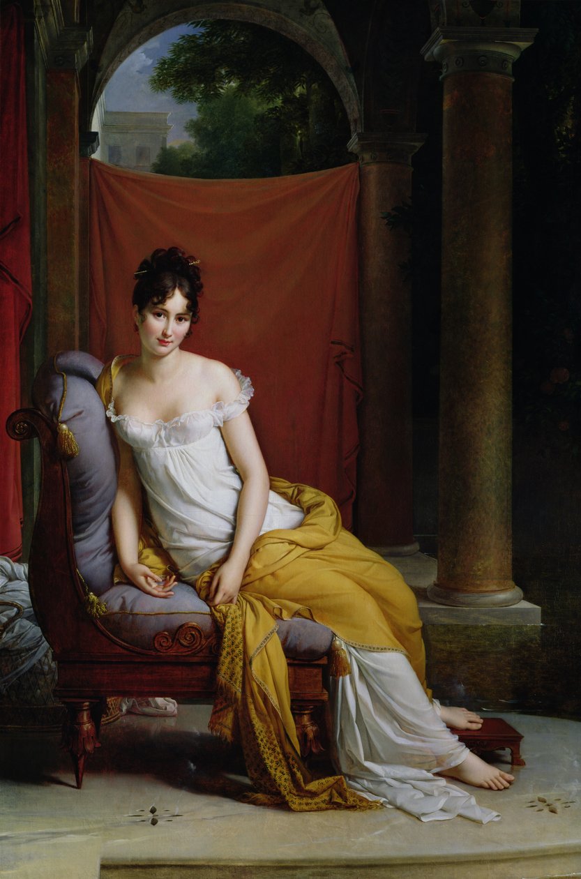Portræt af Madame Recamier (1777-1849) af Baron François Pascal Simon Gérard