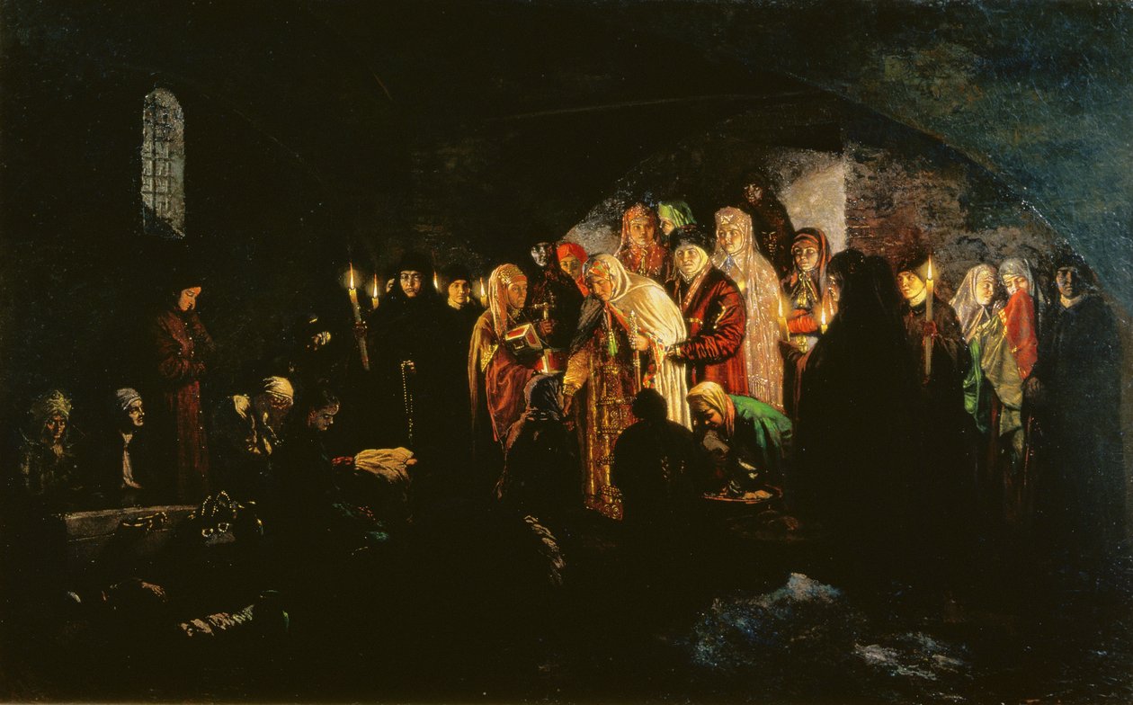 Kejserinde giver almisse, 1880 af Mikhail Konstantinovich Klodt