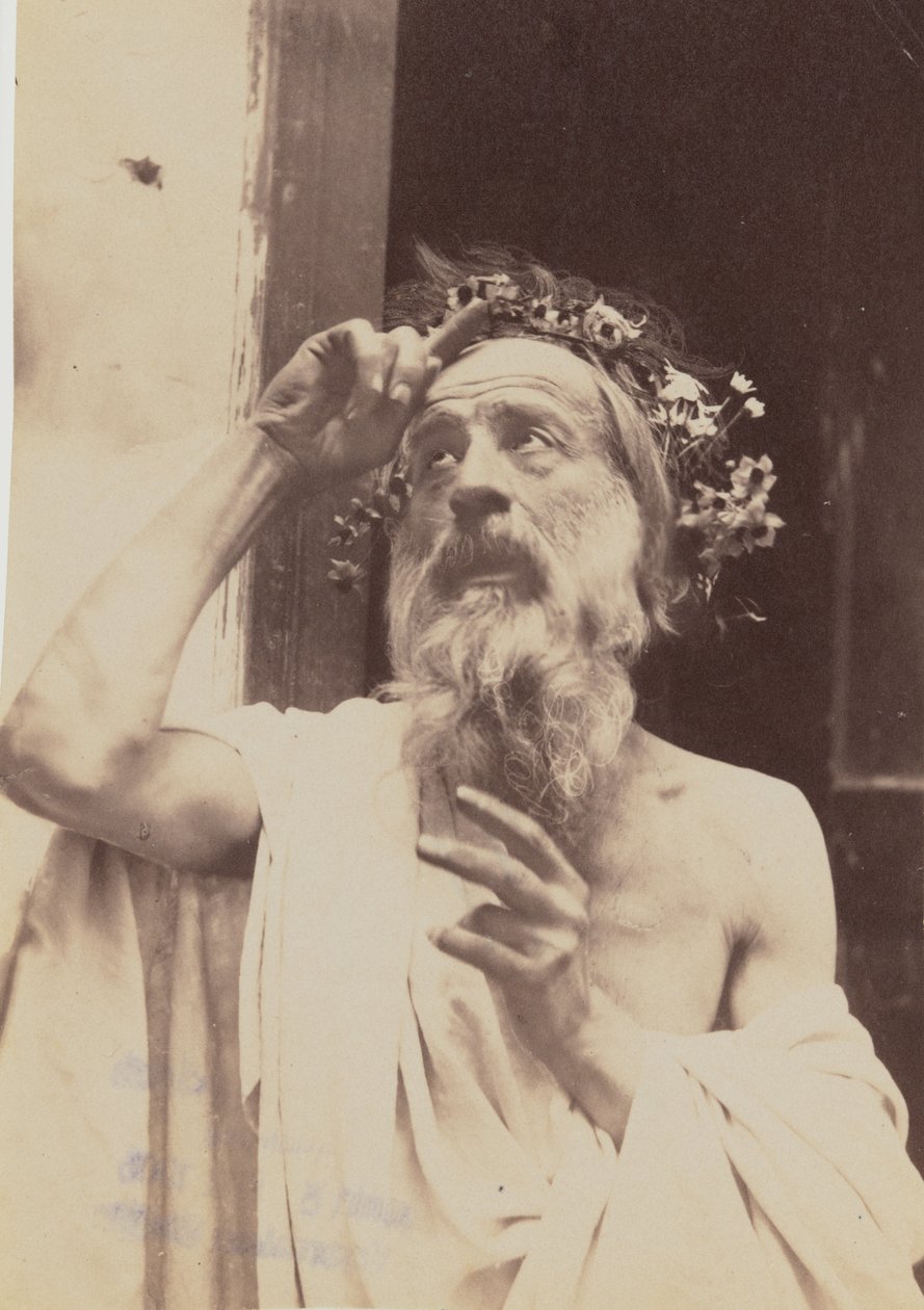 [Ældre mand med krans]. af Baron Wilhelm von Gloeden