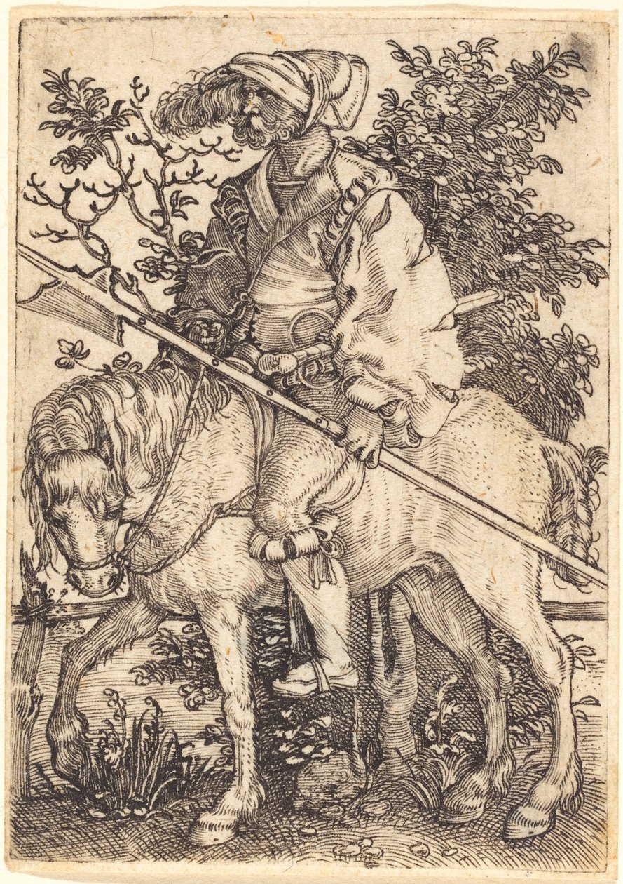 Halberdier til hest af Barthel Beham