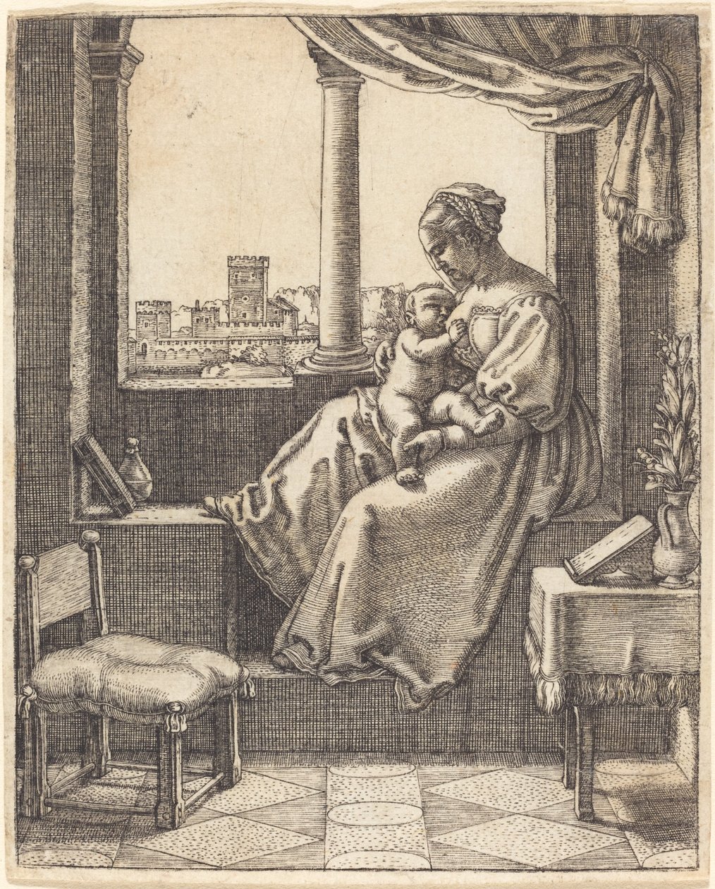 Jomfru ved vinduet af Barthel Beham