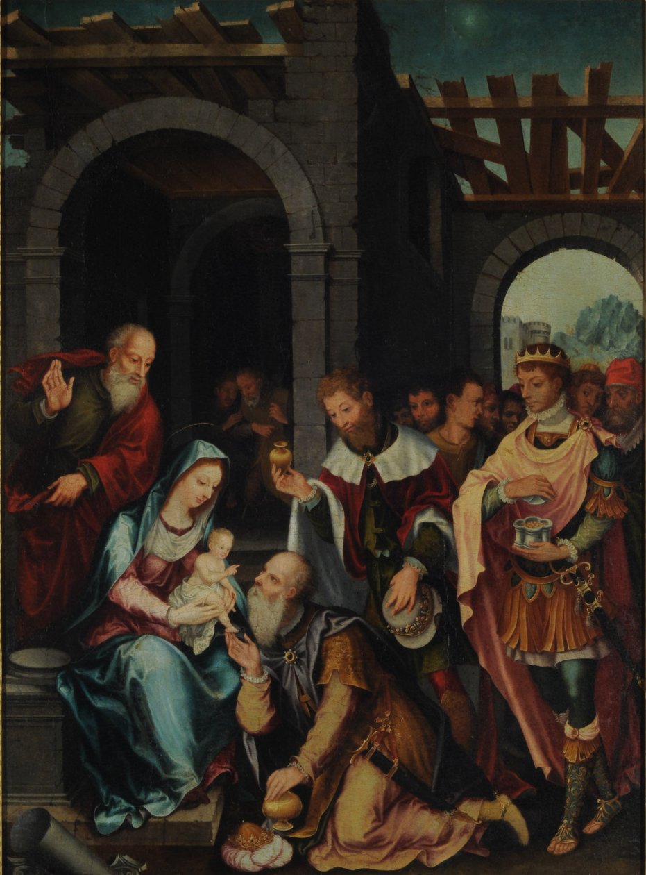 Tilbedelse af de hellige tre konger af Bartholomaeus Bruyn the Elder