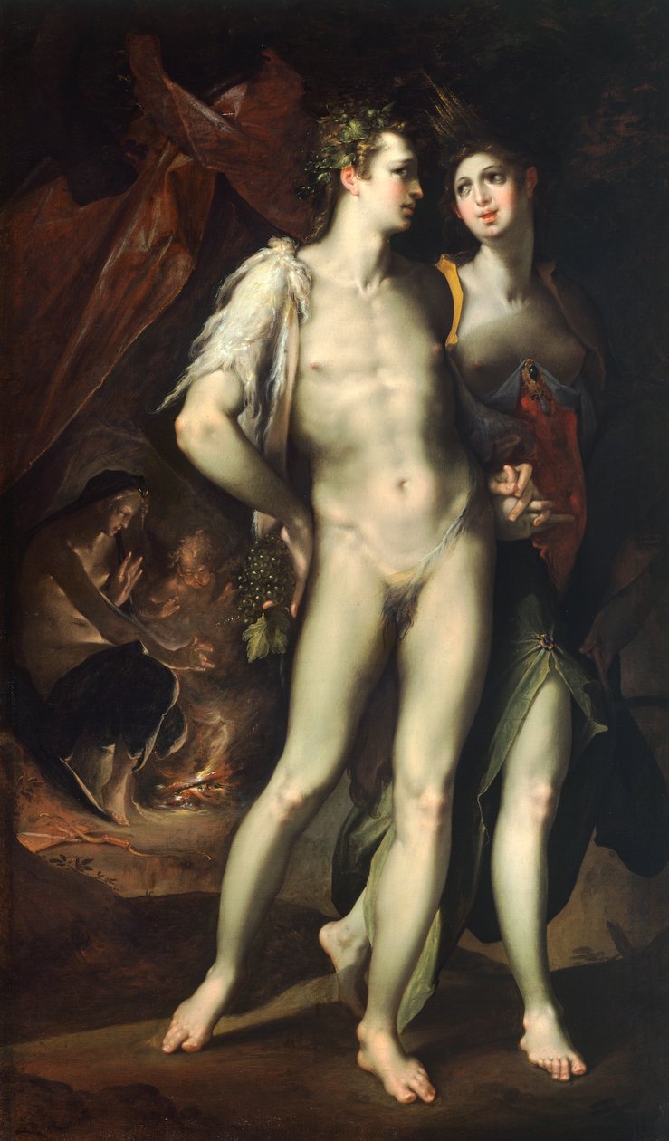 Bacchus og Ceres, af Bartholomaeus Spranger (1546-1611). af Bartholomaeus Spranger