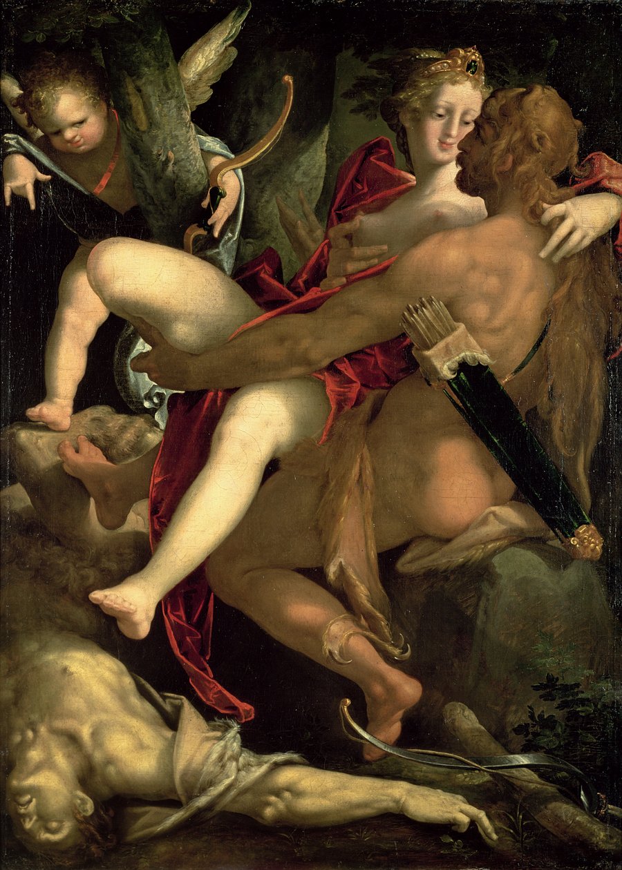 Hercules, Deianeira og kentauren Nessus, 1580 af Bartholomaeus Spranger