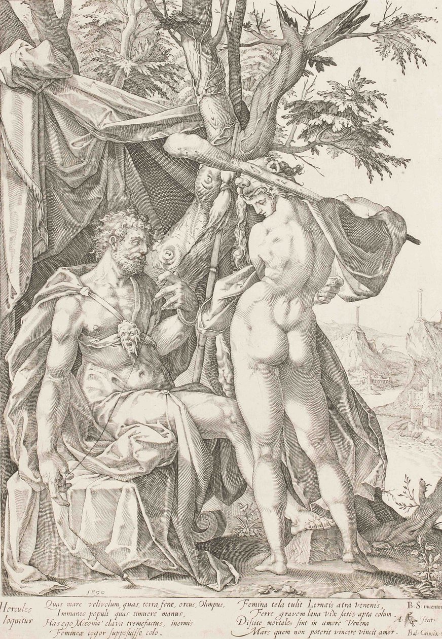 Hercules og Omphale, 1590 af Bartholomaeus Spranger