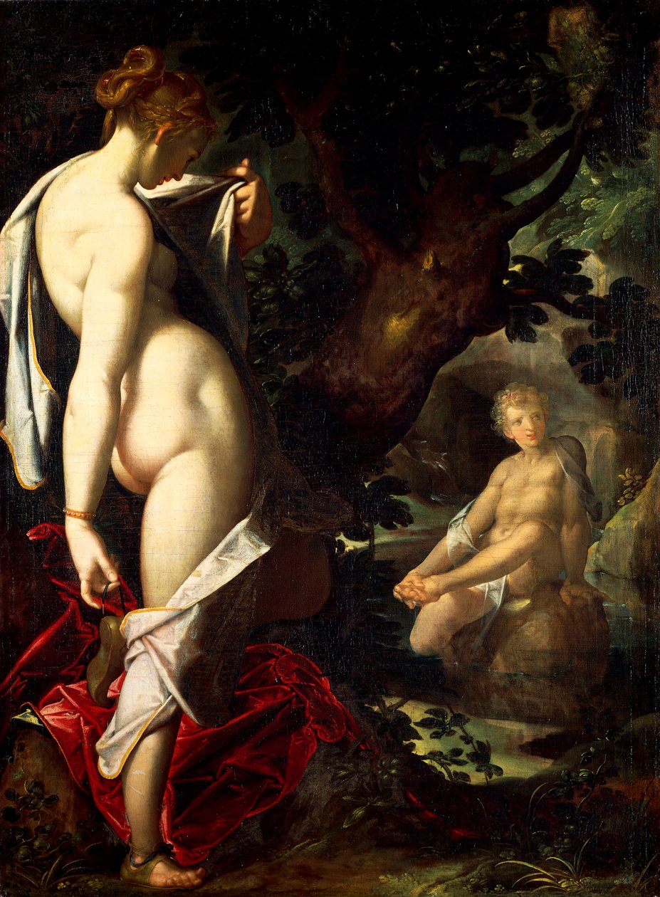 Hermafroditus og Salamace, af Bartholomaeus Spranger (1546-1611) af Bartholomaeus Spranger