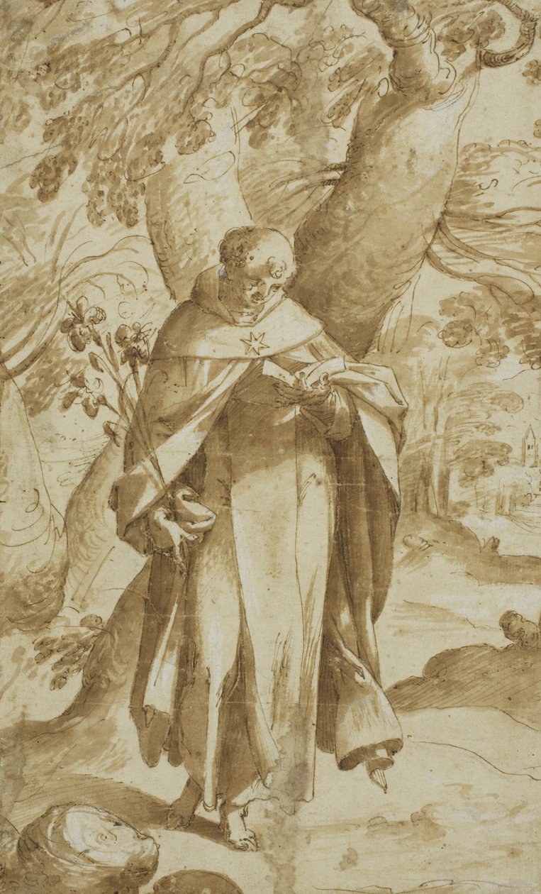 Saint Dominic Reading, ca. 1573 af Bartholomaeus Spranger
