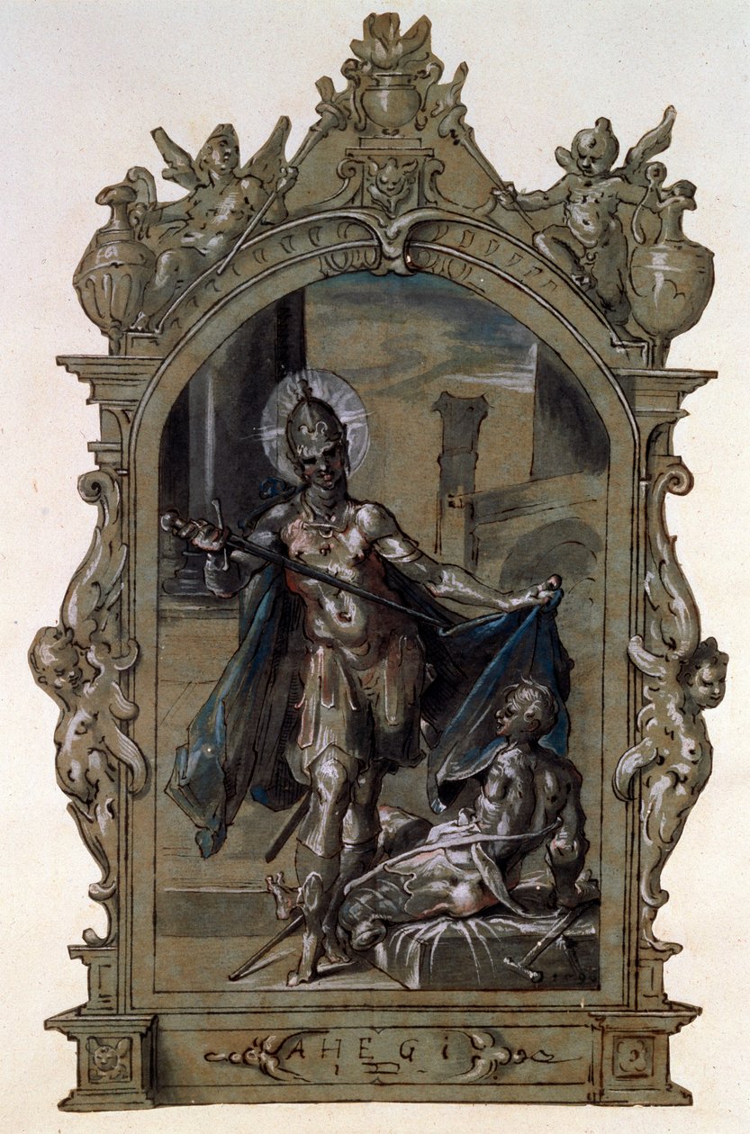 Sankt Martin og en tigger, 1596. af Bartholomaeus Spranger