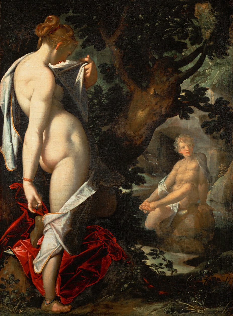 Nymfen Salmacis og Hermafroditus, ca 1580-1582 af Bartholomaeus Spranger