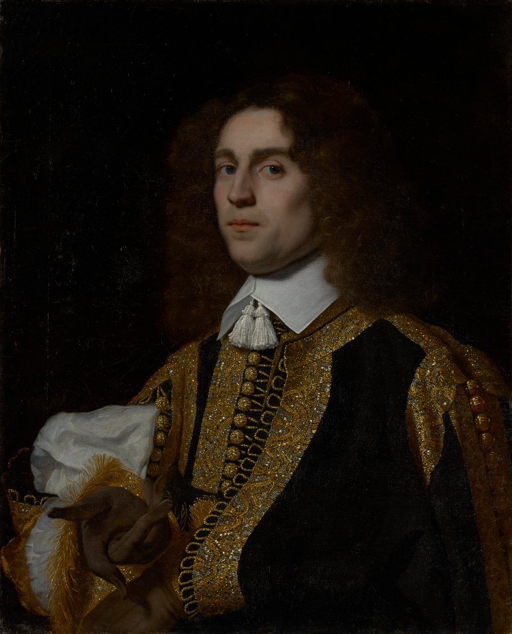 Portræt af en ung mand i militærdragt af Bartholomeus van der Helst