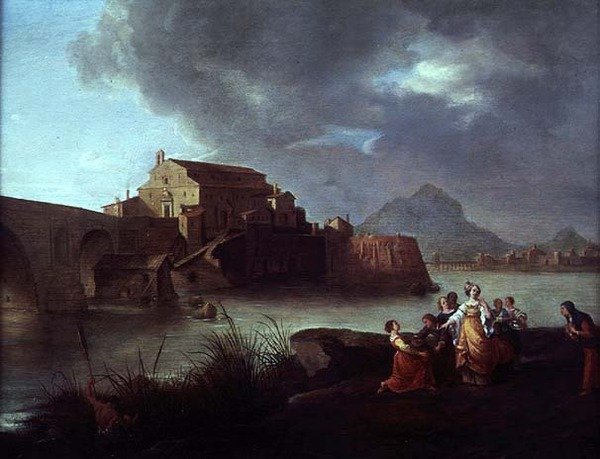 Fundet af Moses (olie på panel) af Bartholomeus Breenbergh