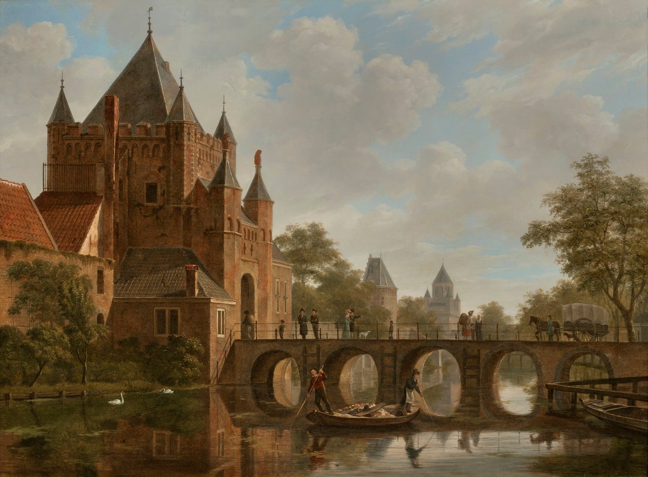 Den Store Houtpoort, Haarlem af Bartholomeus Johannes van Hove