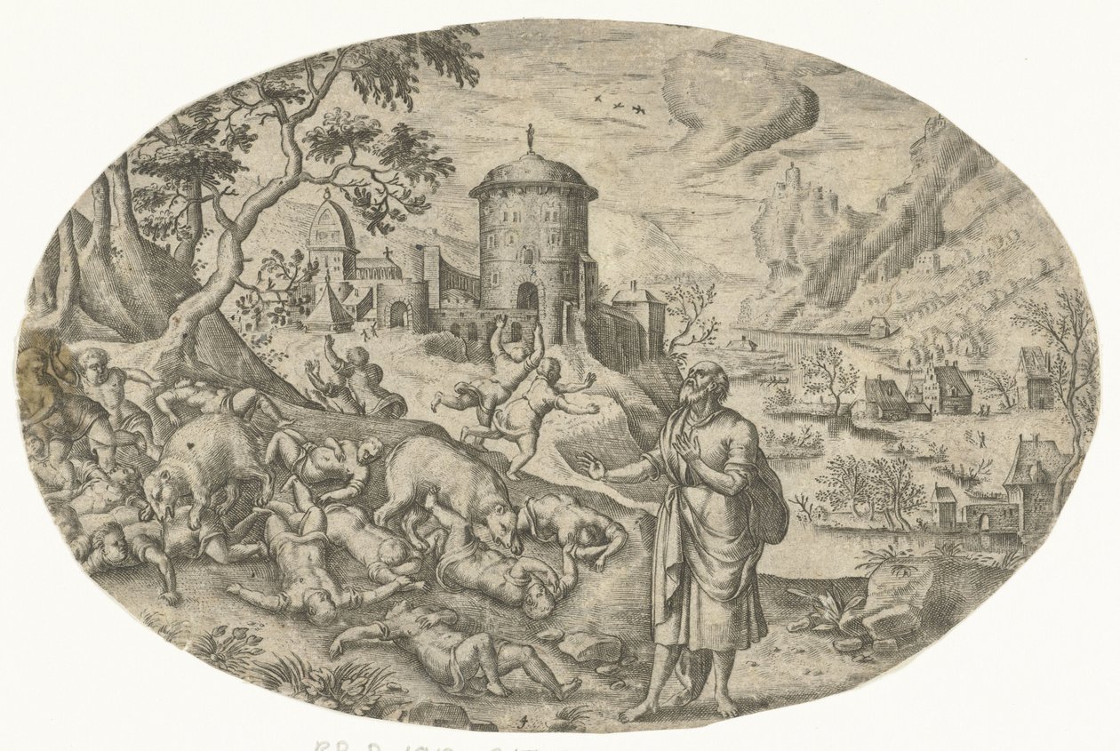 Elisa forbander børnene af Bartholomeus Willemsz. Dolendo