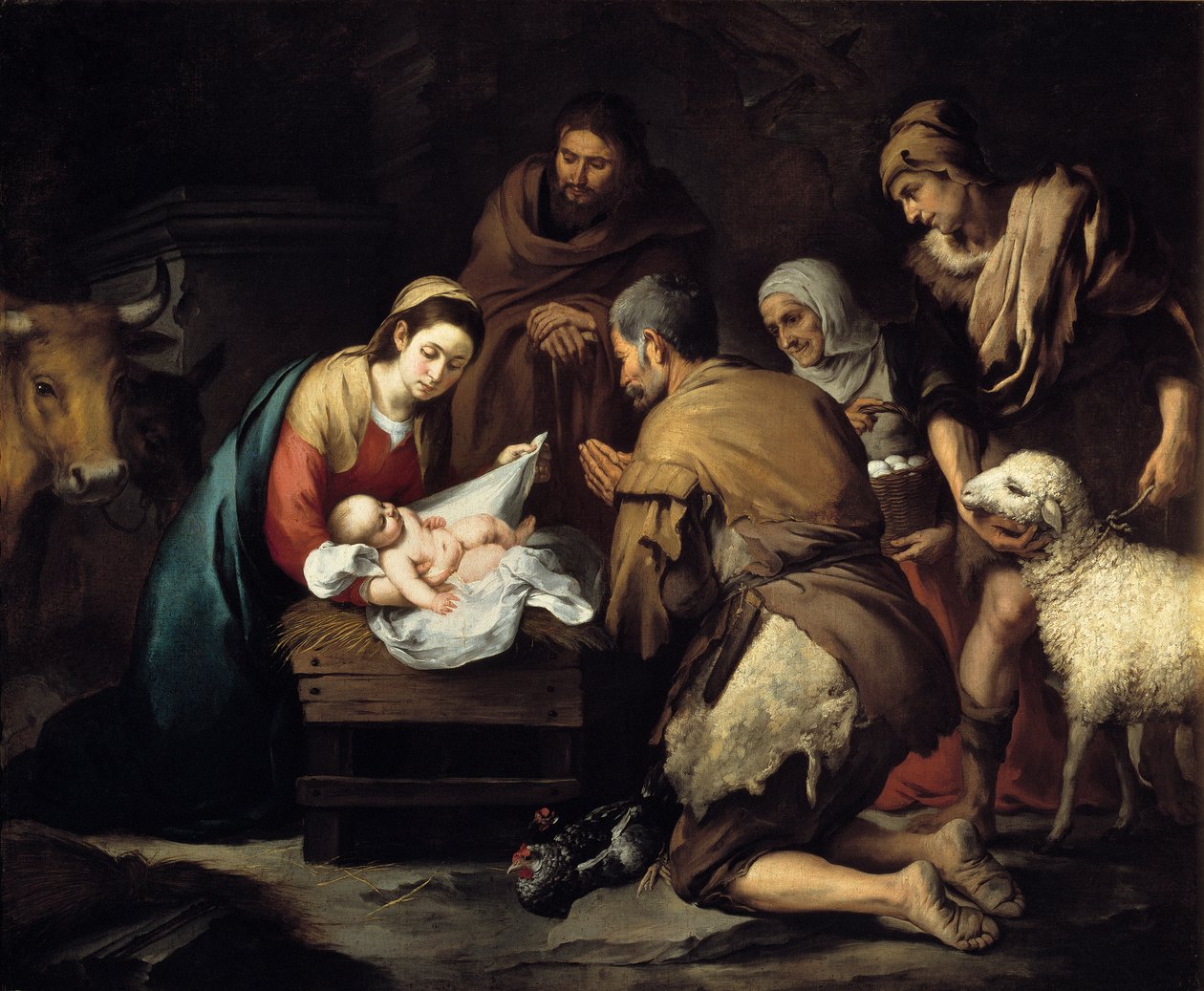 Tilbedelse af hyrderne af Bartolomé Esteban Murillo