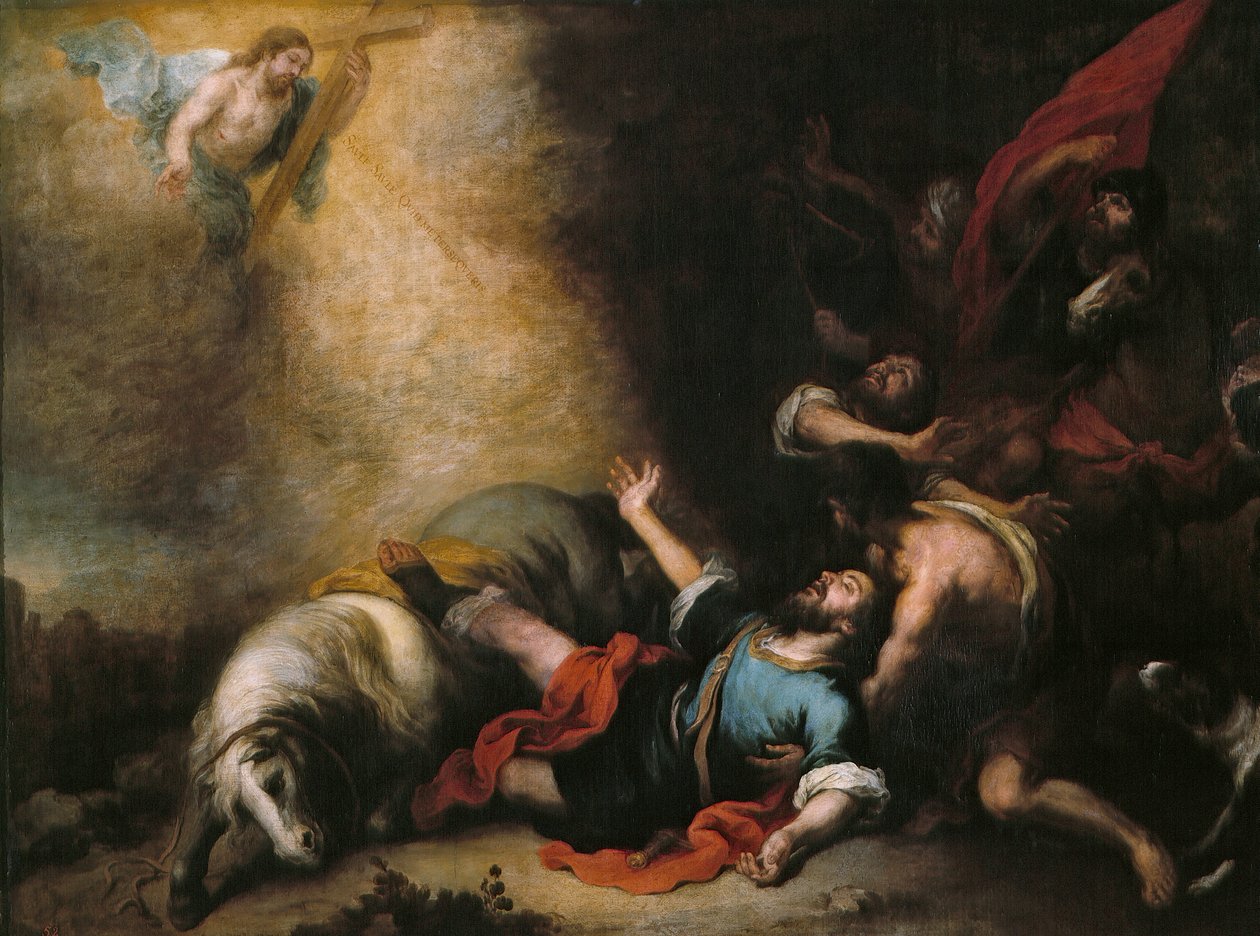 Omvendelsen af ​​Saint Paul af Bartolomé Esteban Murillo