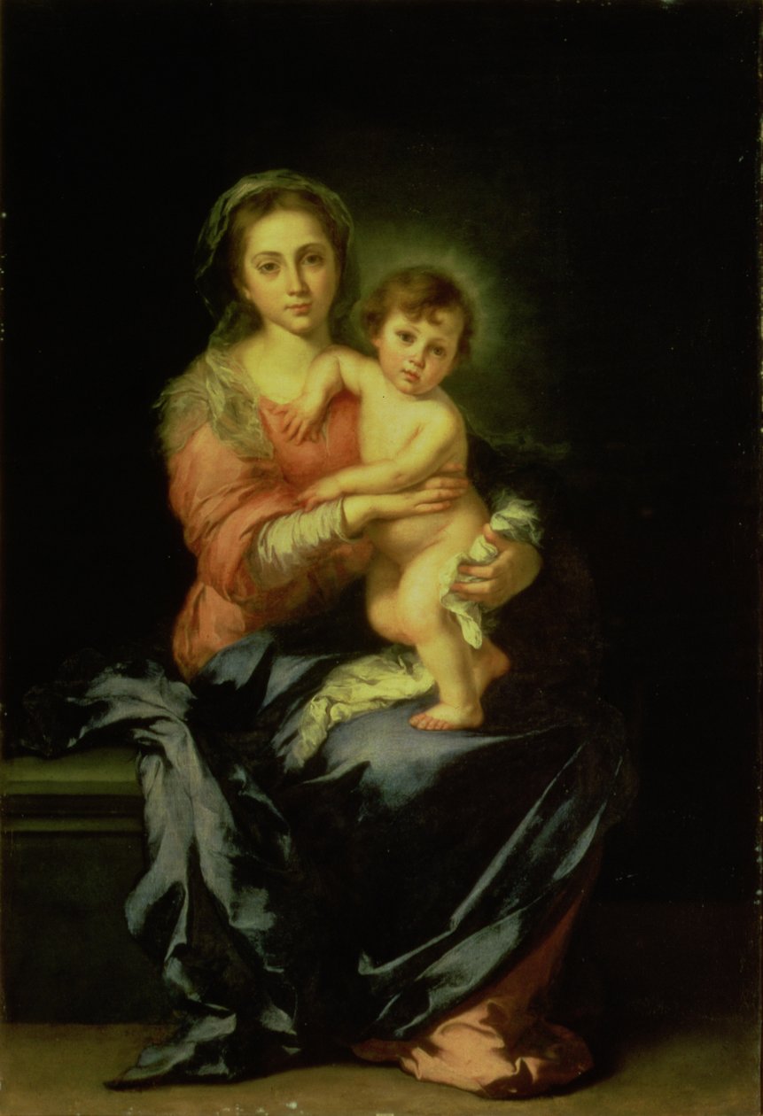 Madonna og barn, efter 1638 af Bartolomé Esteban Murillo