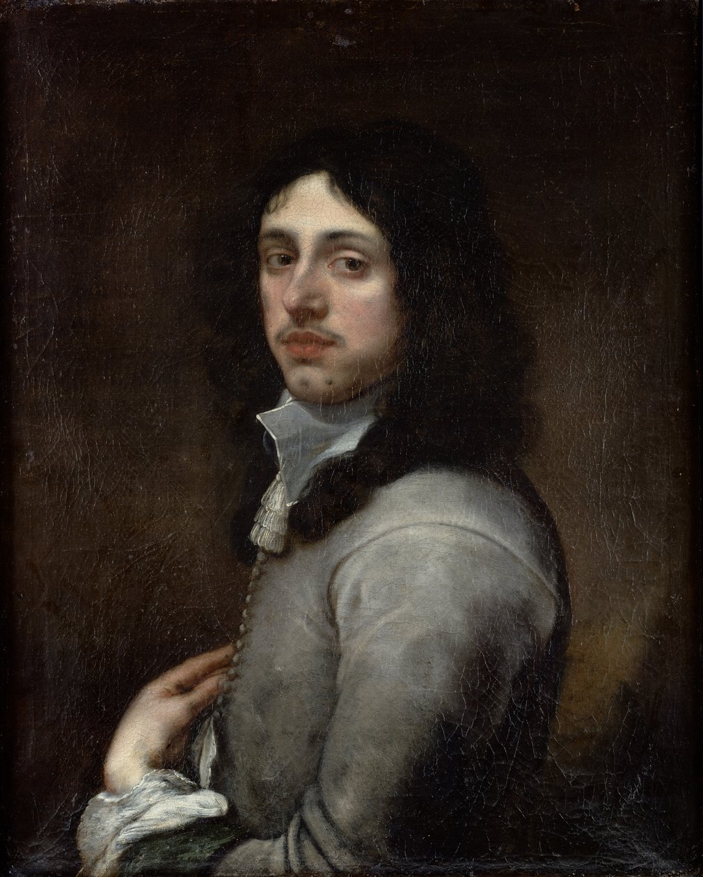 Portræt af en ung mand klædt i gråt af Bartolomé Esteban Murillo
