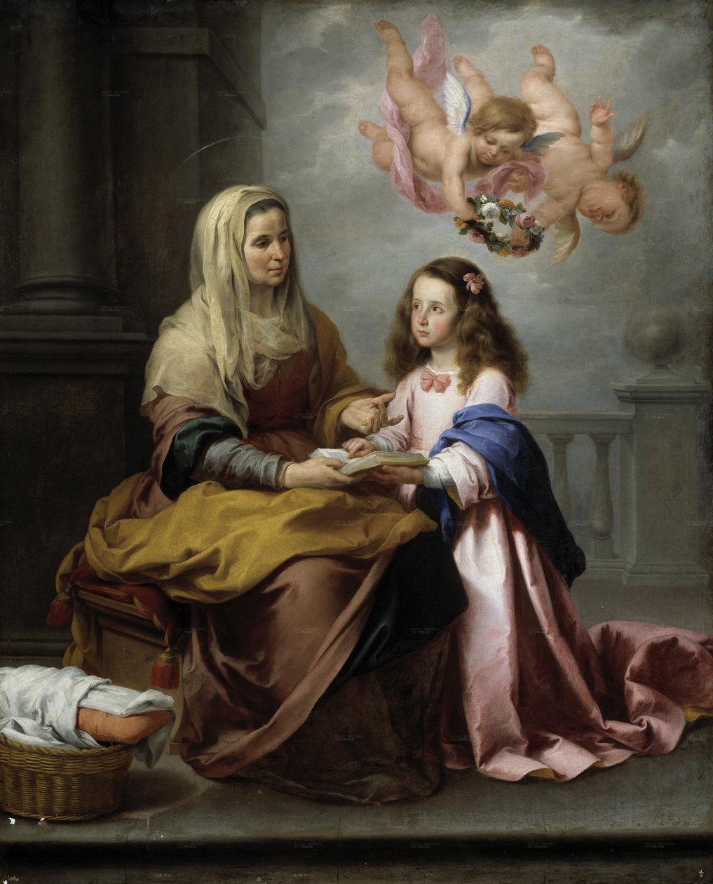 Saint Anne lærer jomfruen at læse af Bartolomé Esteban Murillo
