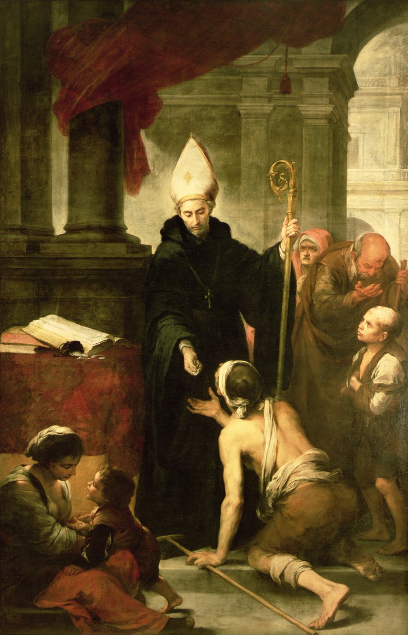 St. Thomas af Villanueva uddeler almisser, 1678 af Bartolomé Esteban Murillo