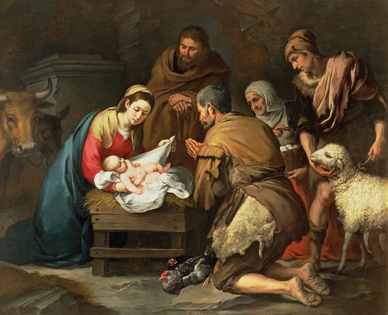 Hyrdernes tilbedelse, c.1650 af Bartolomé Esteban Murillo