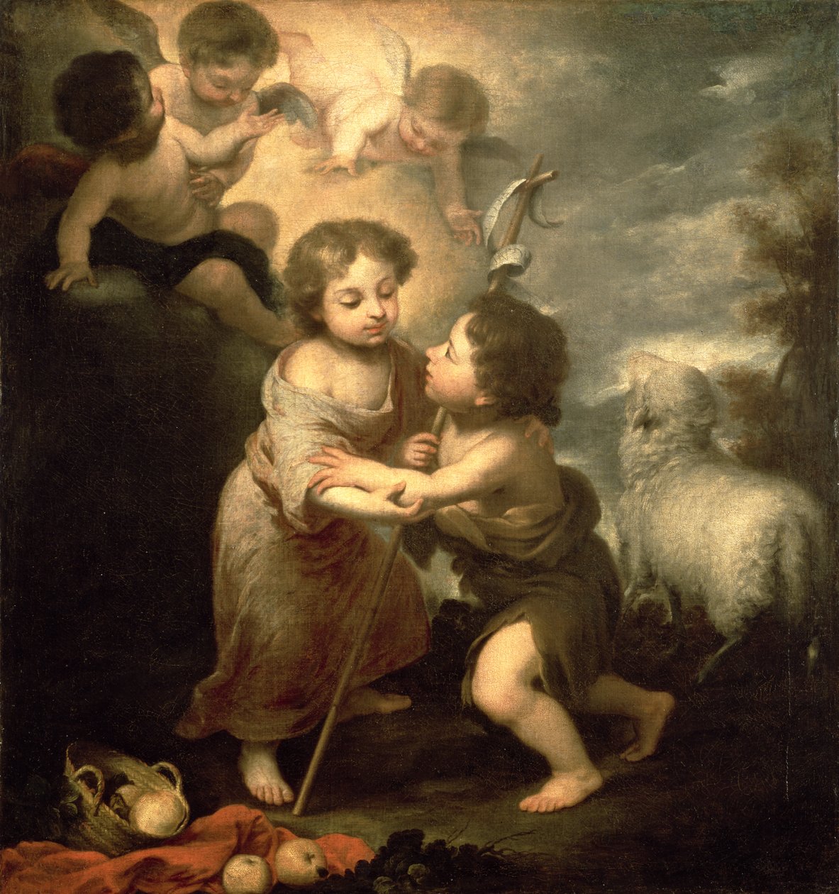 De spædbørn Kristus og Johannes Døberen af Bartolomé Esteban Murillo