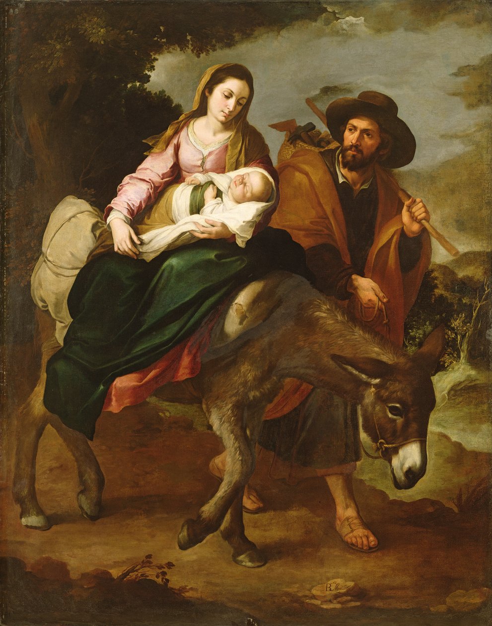 Flugten til Egypten, ca. 164750 af Bartolomé Esteban Murillo