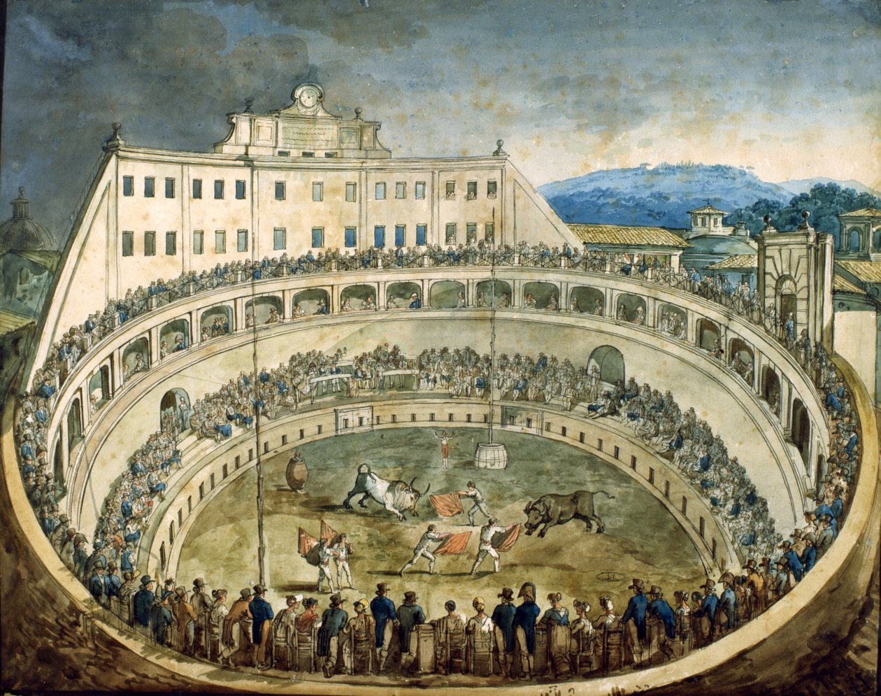 Tyrefægtning af Bartolomeo Pinelli