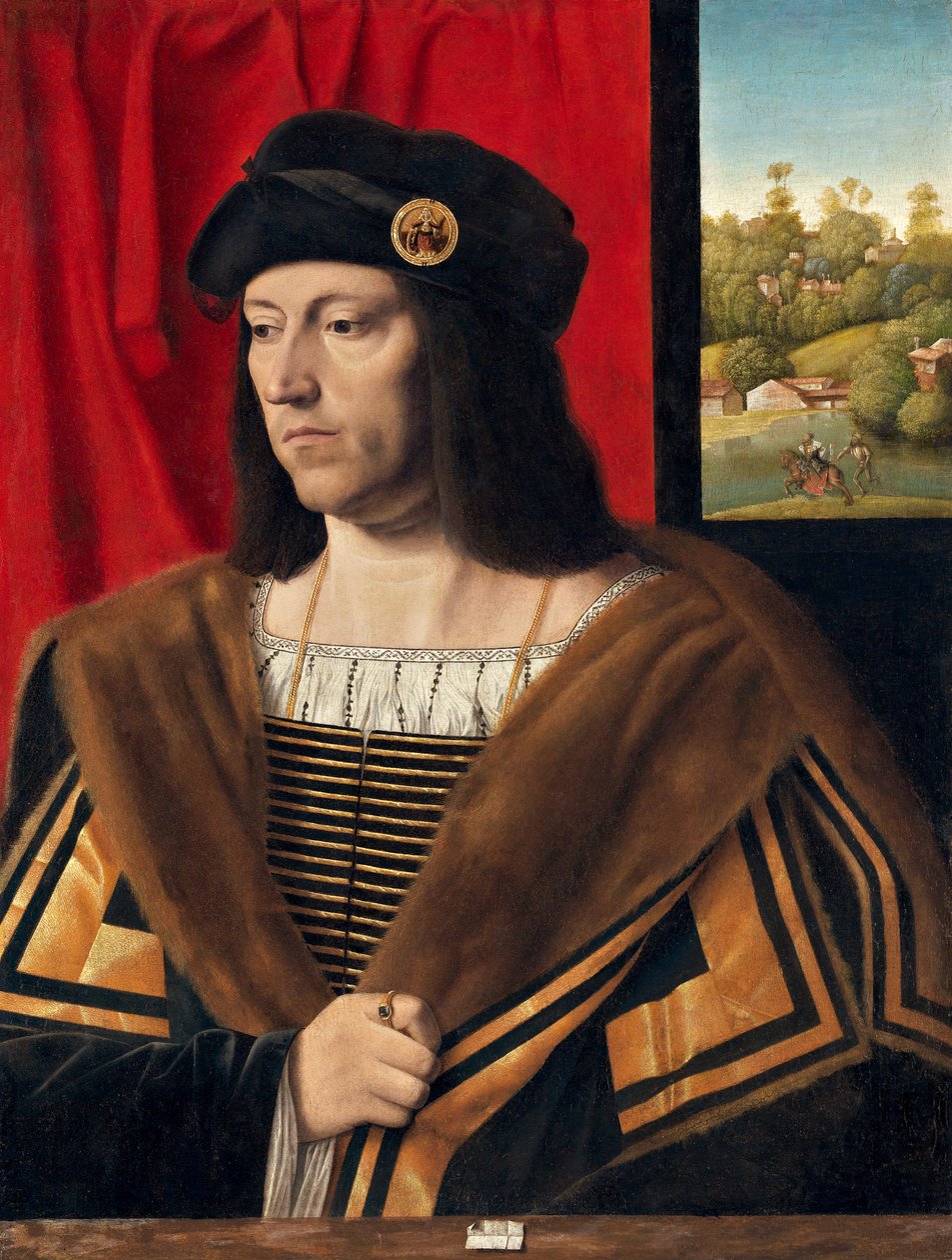 Portræt af en gentleman, ca. 1520 (olie på panel overført til lærred) af Bartolomeo Veneto