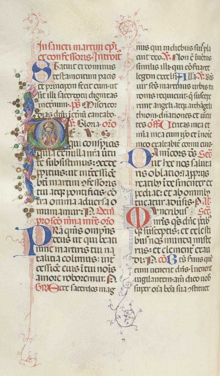 Missale: Fol. 324v: Sankt Martin, 1469. af Bartolomeo Caporali