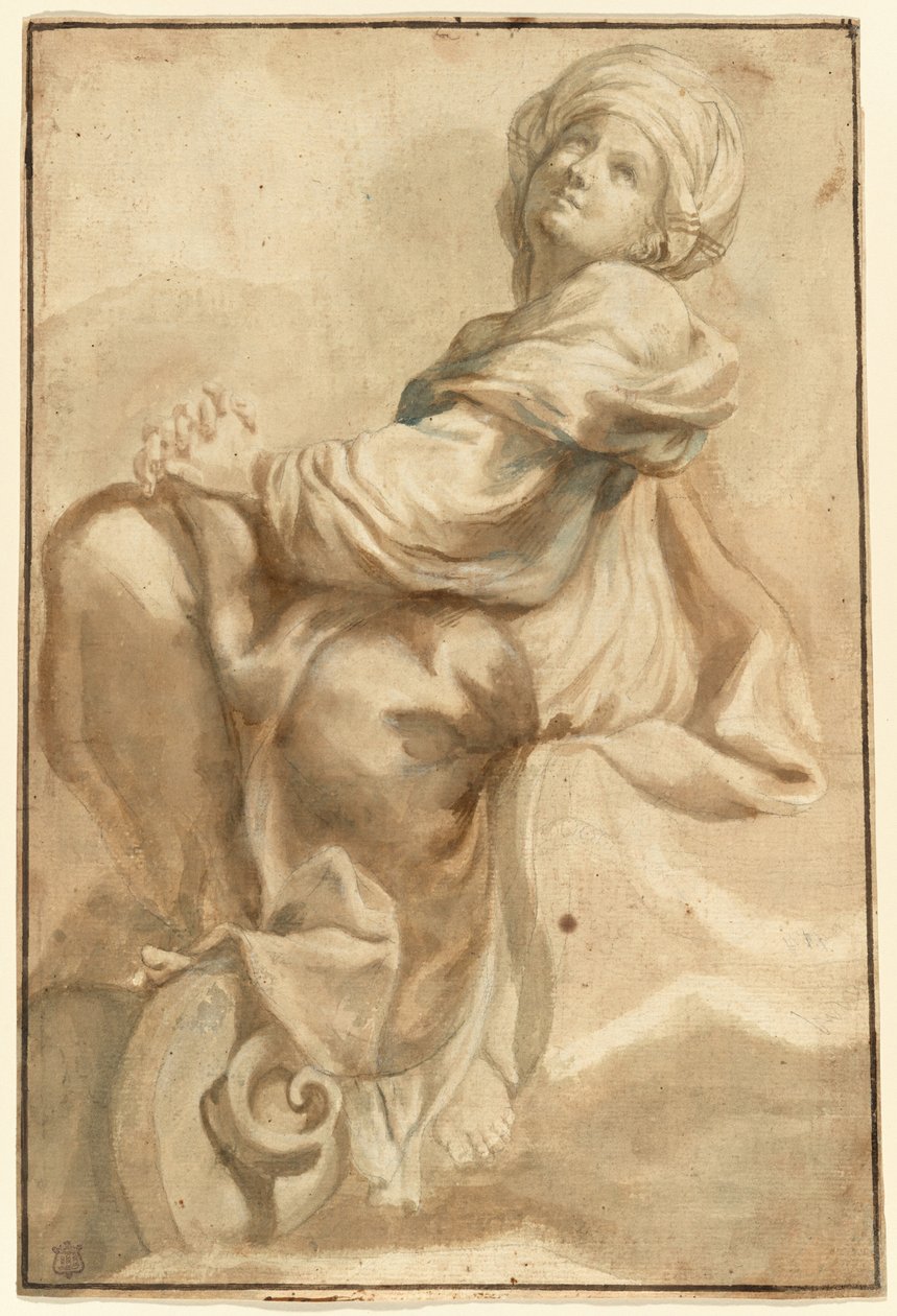 Siddende Sibylle af Bartolomeo Guidobono