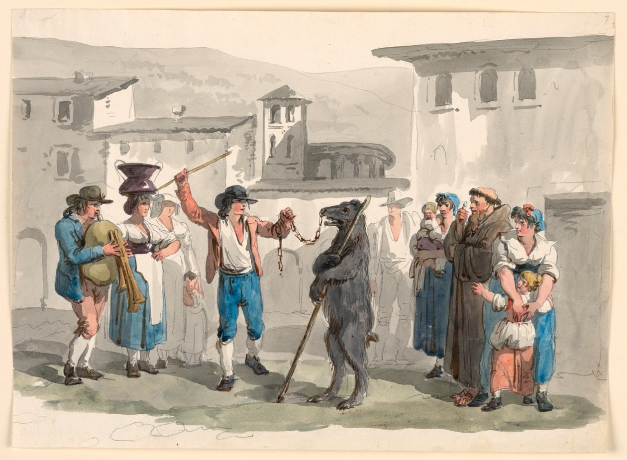 Den dansende bjørn af Bartolomeo Pinelli