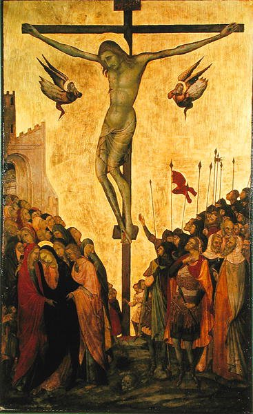 Golgata (guld og tempera på panel) af Bartolommeo Bulgarini