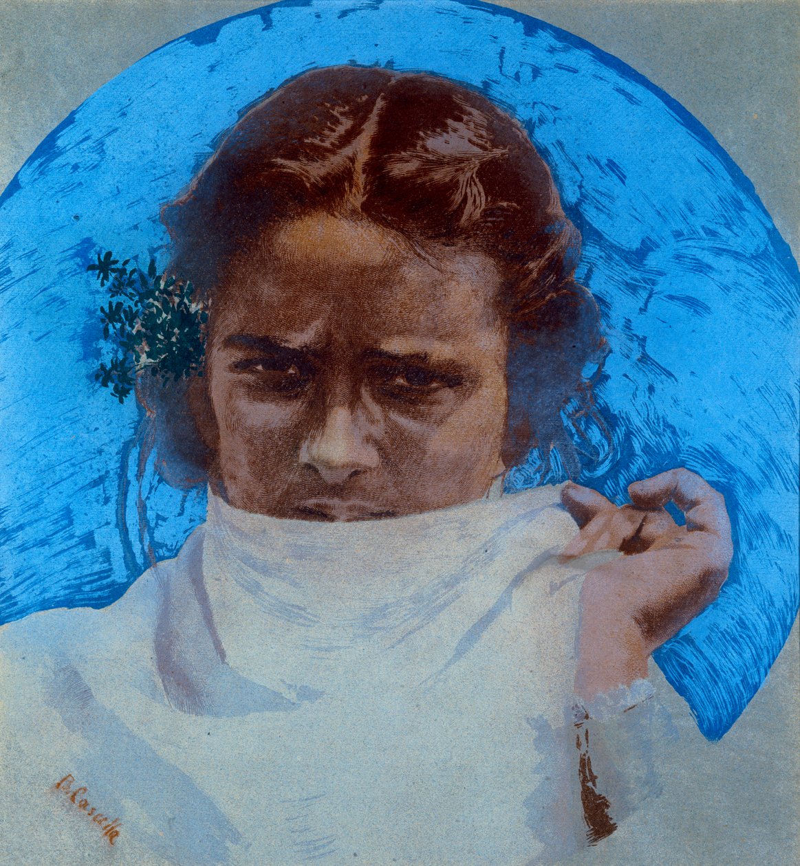 Berber kvinder (farve litho) af Basilio Cascella