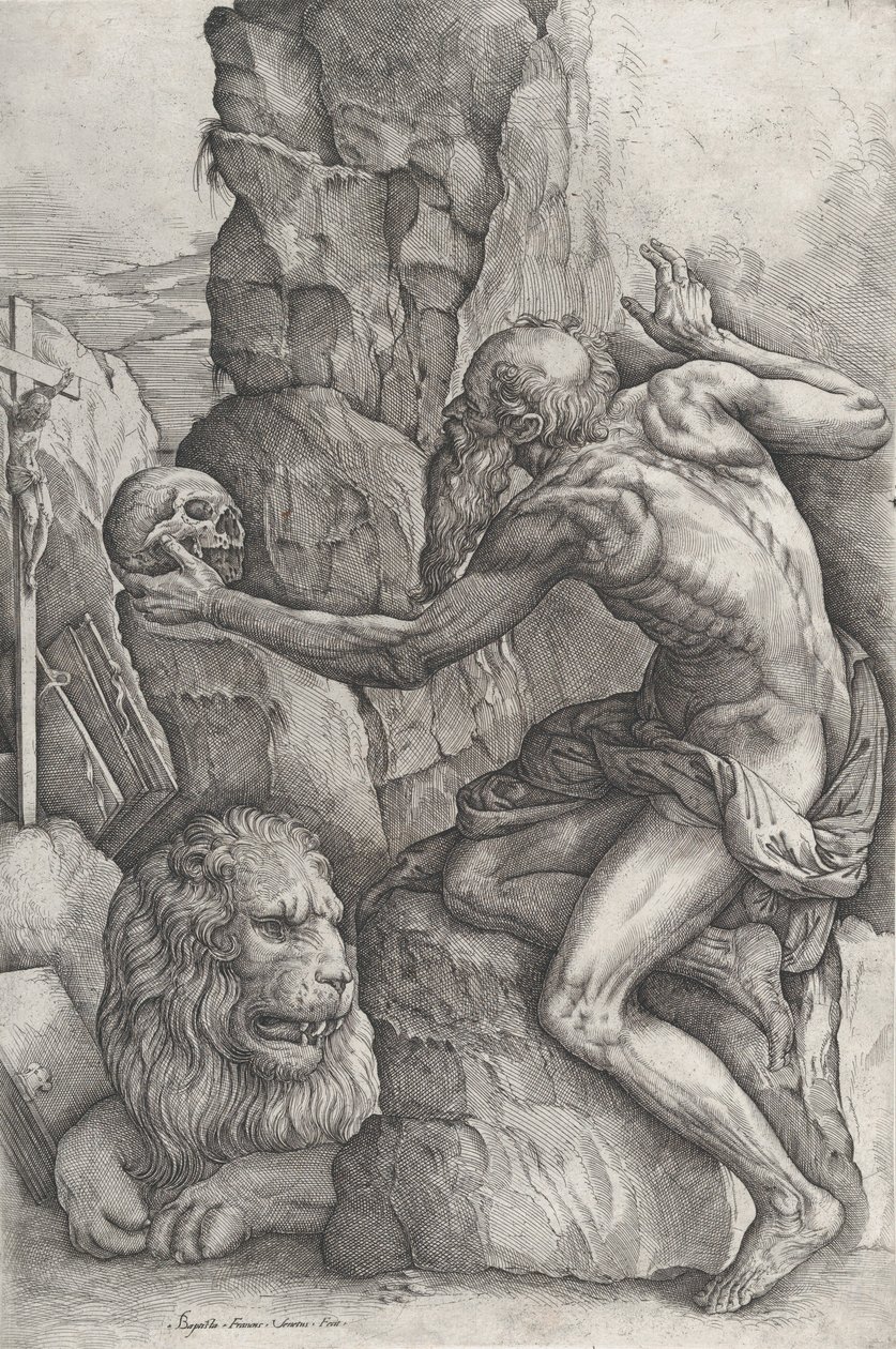 St. Jerome, ca. 1550-60. af Battista Franco Veneziano