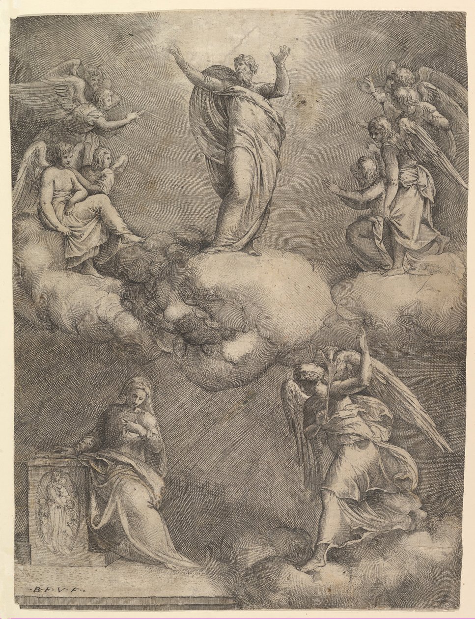 Bebudelsen, før 1557. af Battista Franco Veneziano