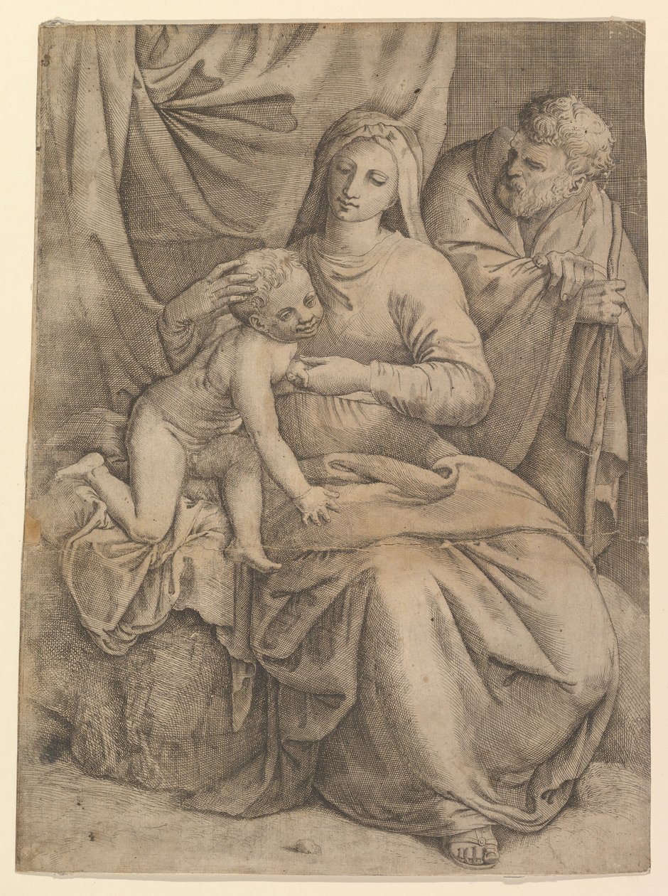 Den hellige familie, 1510-61. af Battista Franco Veneziano