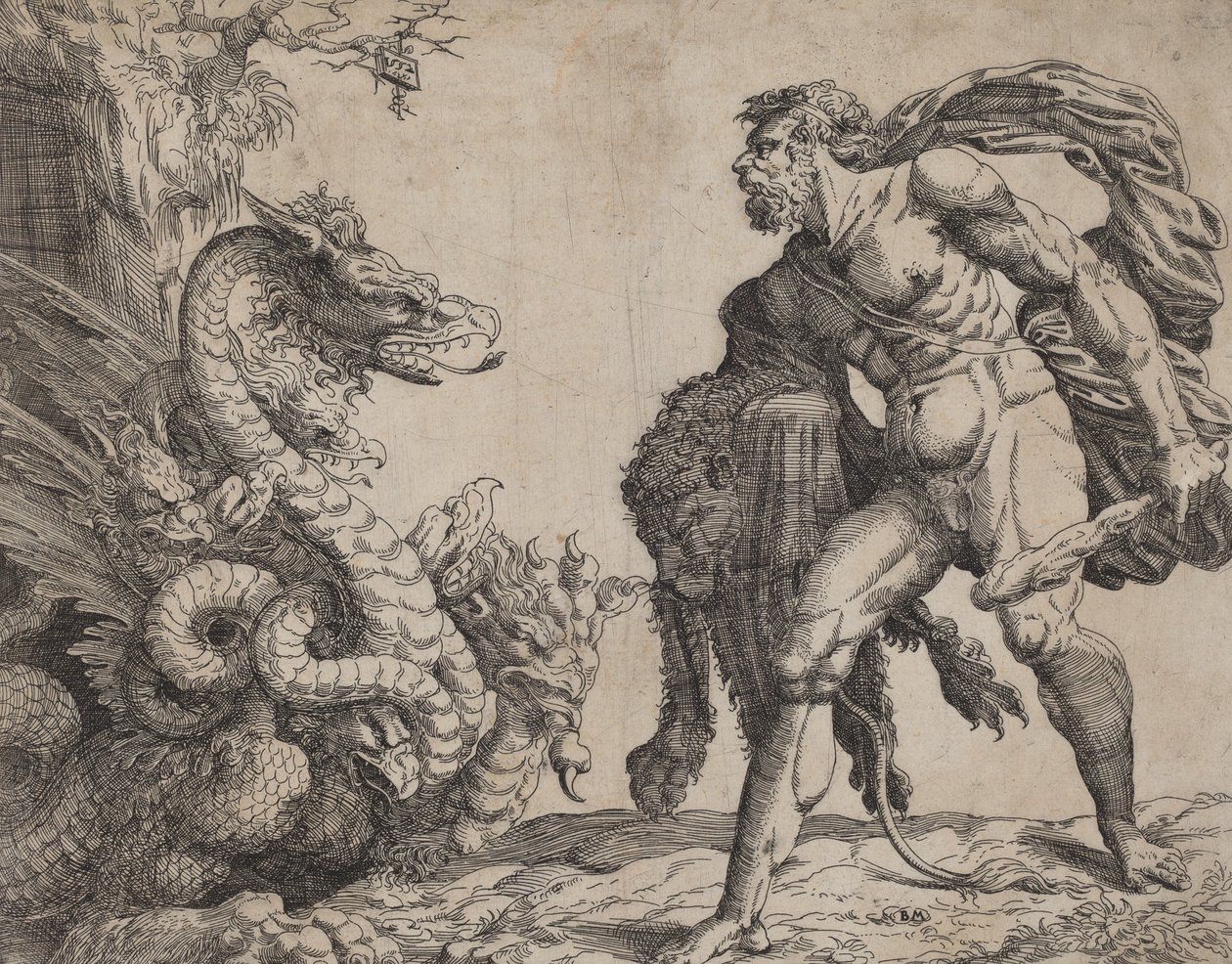 Herkules og Hydraen, 1552. af Battista del Moro