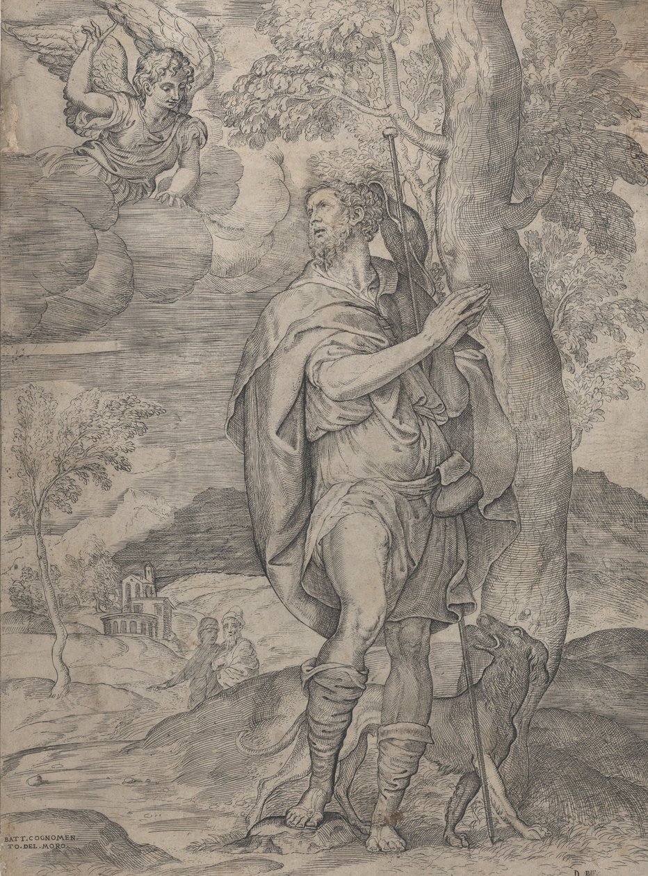 Saint Roch, 1535-73. af Battista del Moro