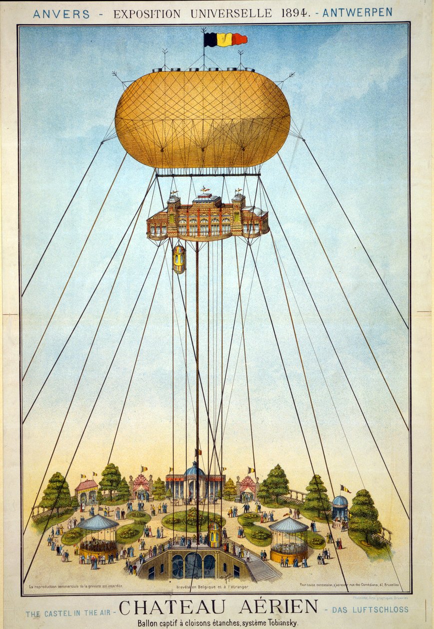 Aerial Chateau, universel udstilling, 1894 af Belgian School