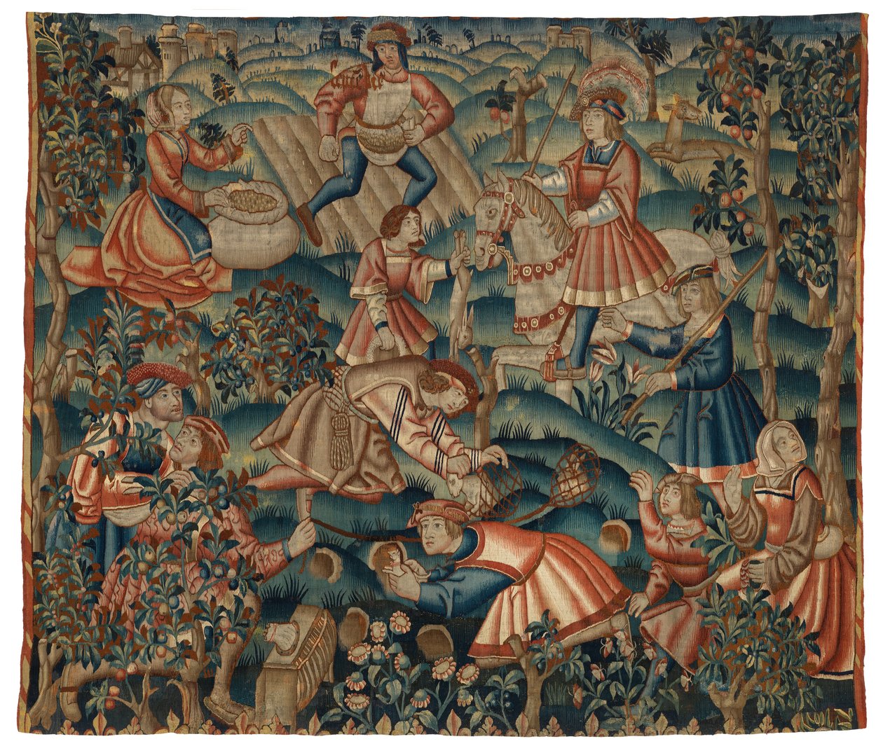 Tapestry, September måned, muligvis fra Flandern af Belgian School