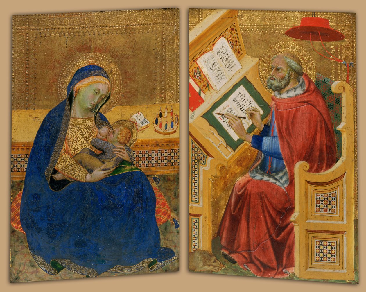 Ydmyghedens Madonna og St. Hieronymus af Benedetto di Bindo