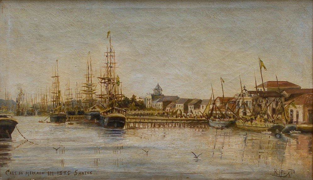 Market Quay in 1885nEnglish: Market Quay in 1885n af Benedito Calixto