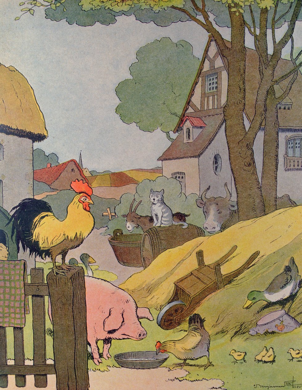 The Farm Yard, illustration fra 