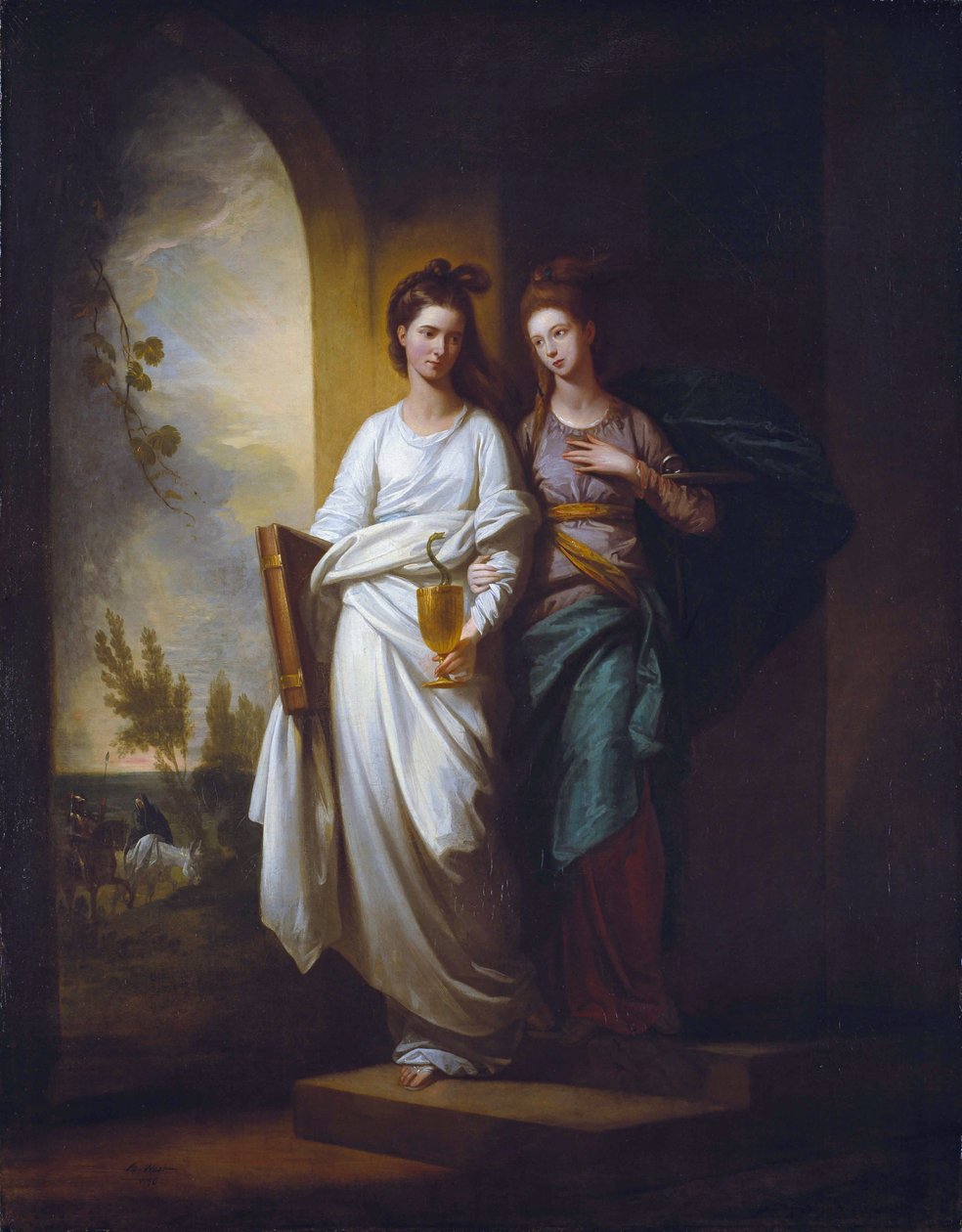 Fidelia og Speranza (Tro og håb) af Benjamin West