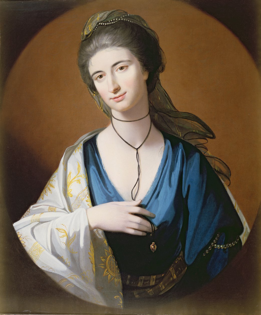 Mrs. Fall (en af et par med mand) af Benjamin West