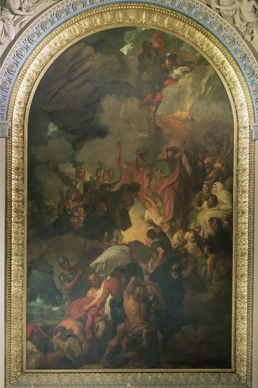 St. Paul reddet fra et skibsvrag ud for Malta, altertavle i kapellet St. Peter og St. Paul i Queen Mary Block af Benjamin West