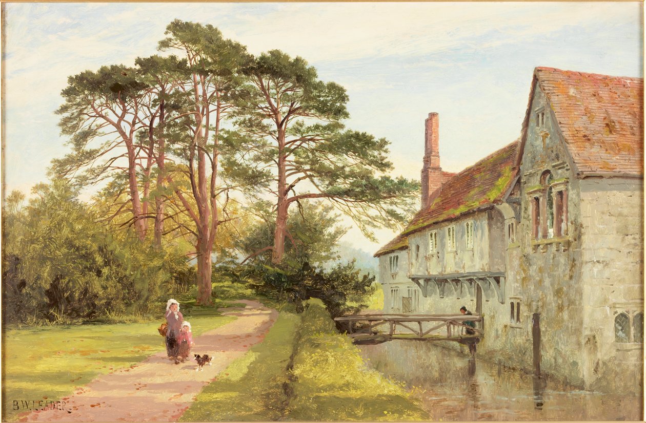 Ightham Mote, Kent, ca. 1868 af Benjamin Williams Leader