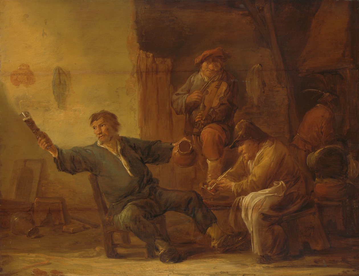 Interiør af en Bondehytte af Benjamin Gerritsz Cuyp