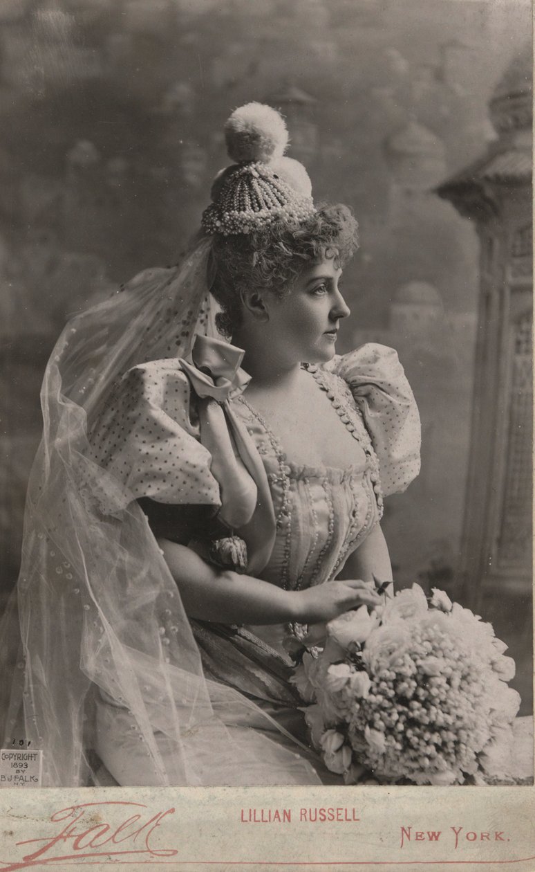 Portræt af Lillian Russell af Benjamin J. Falk