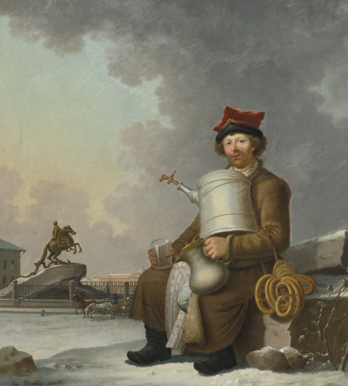 Sbiten Seller i Sankt Petersborg, 1800 af Benjamin Paterssen